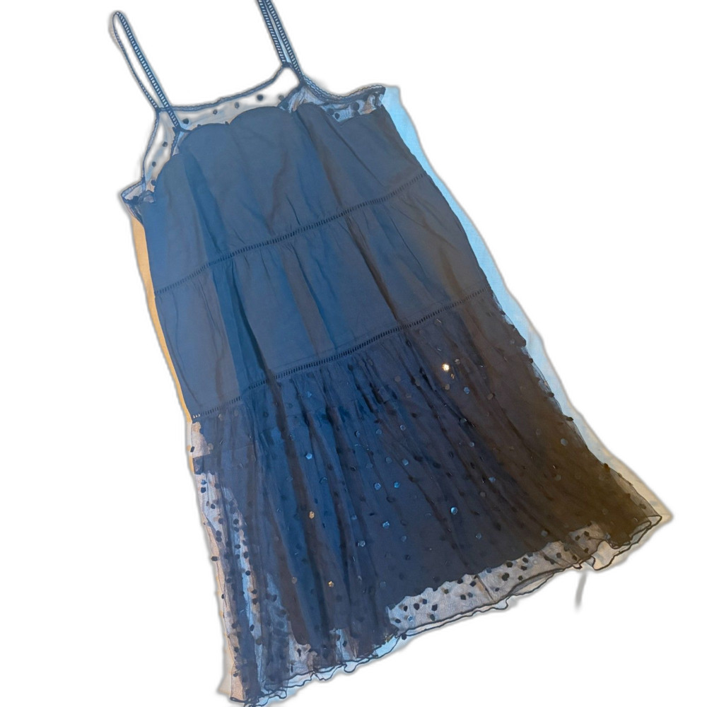 See by Chloe y2k black tiered babydoll cocktail dress US 12
